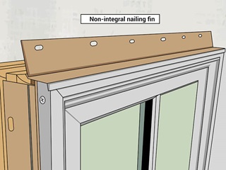 Rendering of Non Integral Nailing Fin on Marvin Window